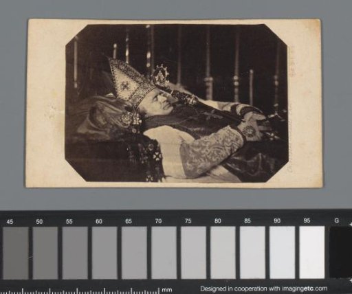 Post-mortem portrait of an unknown bishop dressed in his state robes