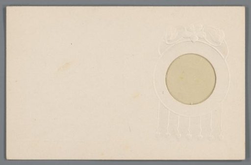 Decoration with Art Nouveau motif and a cutout for photographic paper