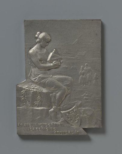 Plaquette of the Amateur Photographers Association Amsterdam on the occasion of the international exhibition of photographic art in the Stedelijk Museum Amsterdam, 1908
