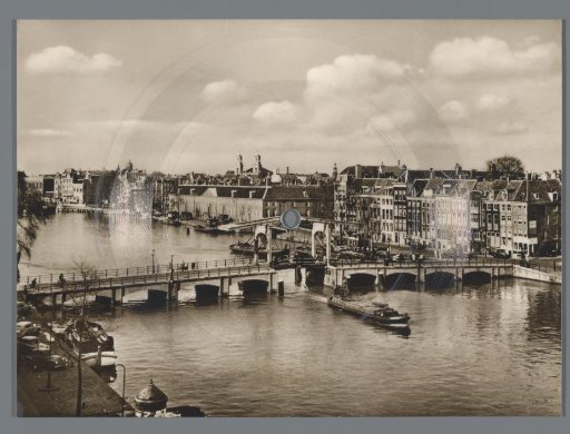 Phonograph card: postcard of the Skinny Bridge, with grooves for a gramophone record