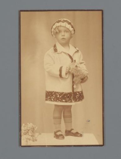Mannequin with embroidered jacket and cap from the Wiener Werkstätte