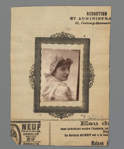 Portrait of an unknown actress, designated as Leture