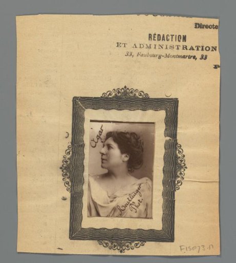 Portrait of the actress Agar