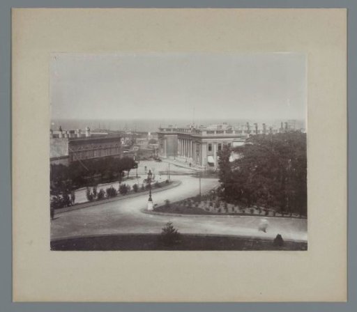 Buildings at a harbour in Russia, possibly in St. Petersburg