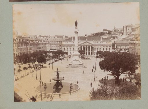 View of the Pedro IV Square in Lisbon