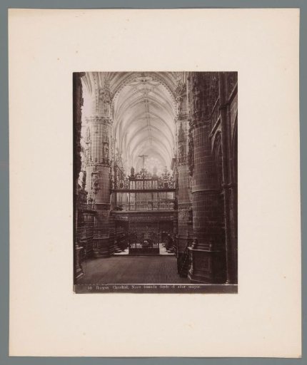 View of the nave and altar of the Cathedral of Burgos