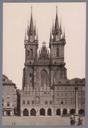 View of the Týn Church in Prague