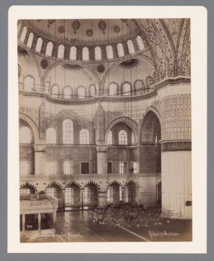 Interior of the Sultan Ahmed Mosque in Istanbul