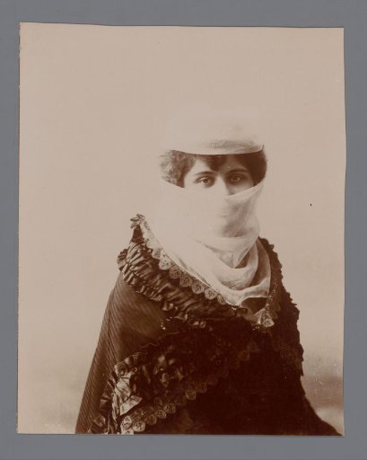 Portrait of an unknown veiled woman