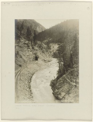 Canadian Pacific Railway along the Kicking Horse River in the Canadian Rockies
