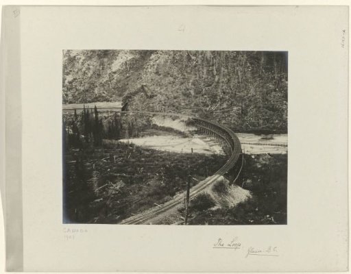 View of the Canadian Pacific Railway in British Columbia