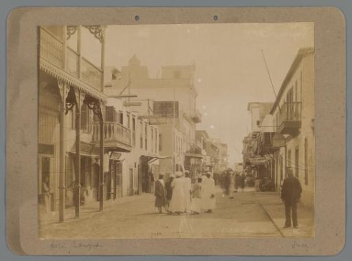 View in a street of shops in Suez