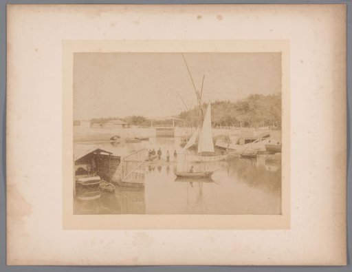 Sailing boats at the lock of Ismailia