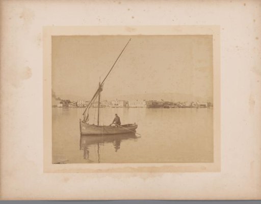 Sailing boat on the Suez Canal