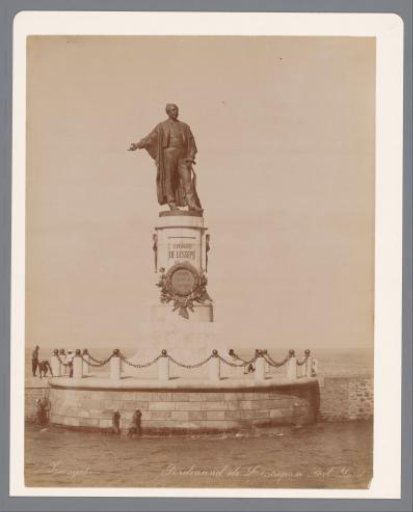 Statue of Ferdinand de Lesseps near the Suez Canal in Port Said