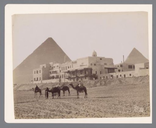 View of the Mena House Hotel near Cairo.
