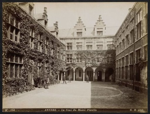 Courtyard of the Plantin-Moretus Museum in Antwerp, Belgium