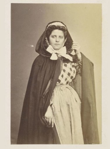 Portrait of an unknown woman, possibly from Antwerp, in traditional dress with a cape