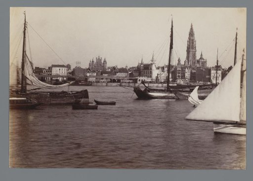 View of Antwerp from the Scheldt, Belgium