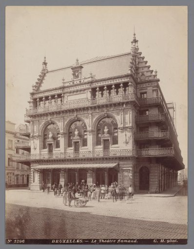 View of the Royal Flemish Theatre in Brussels, Belgium