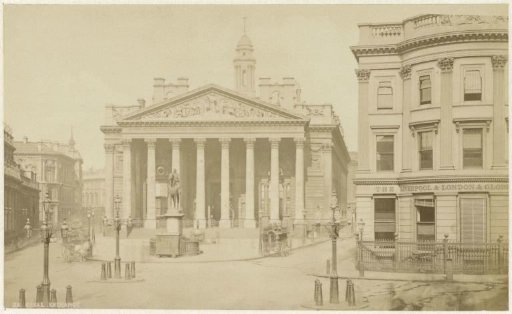 View of the Royal Exchange in London