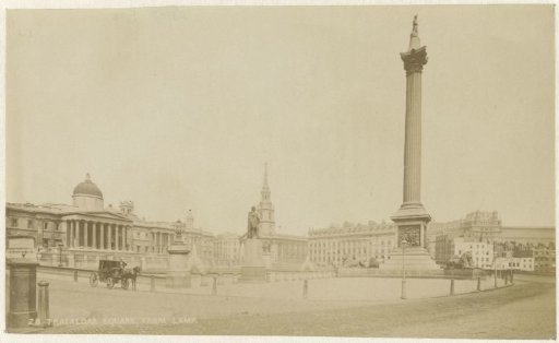 View of Trafalgar Square with Nelson's Column