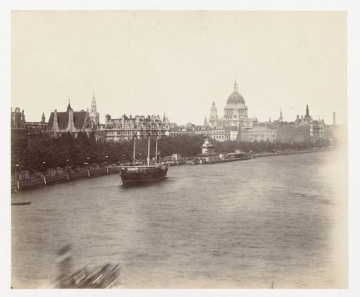 View of the Thames with St. Paul's Cathedral in London