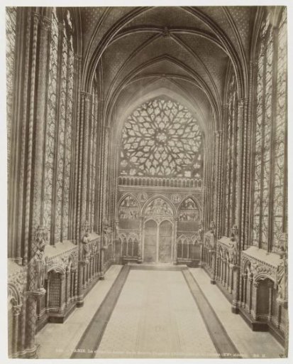 Interior of the upper chapel in the Sainte-Chapelle in Paris
