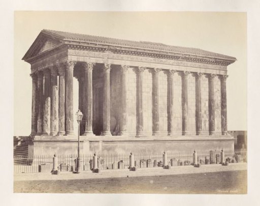 View of the Maison Carrée in Nîmes