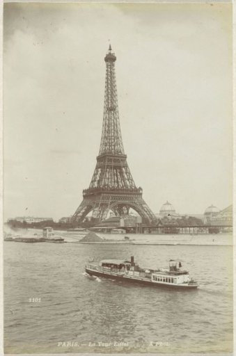 Eiffel Tower seen from the Seine, Paris