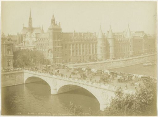 View of the Seine, the Pont au Change and the Palace of Justice, Paris
