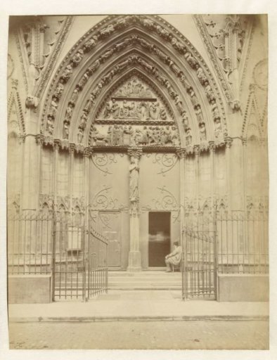 Side portal of Notre-Dame in Paris