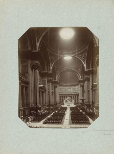 Interior of La Madeleine in Paris