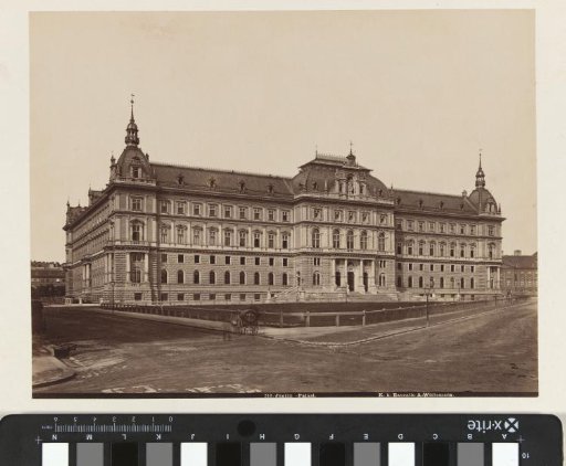 View of the Palace of Justice in Vienna, Austria