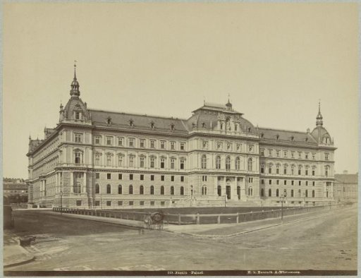 View of the Palace of Justice in Vienna, Austria