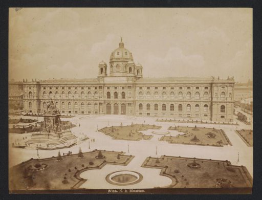 View of the Natural History Museum in Vienna, Austria