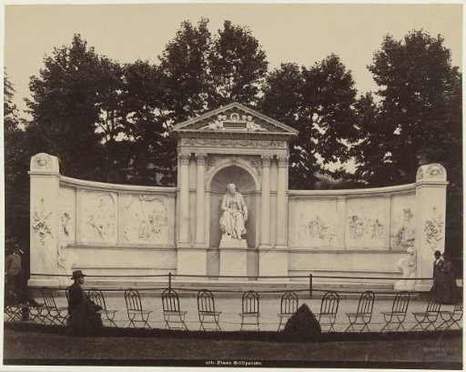 Monument to Franz Grillparzer in the Volksgarten in Vienna, Austria