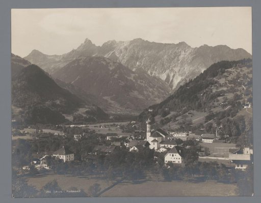 View of Schruns in the Montafon, Austria