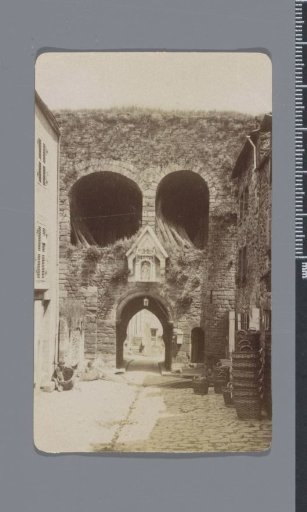 View of the Porte du Jerzual in Dinan, France