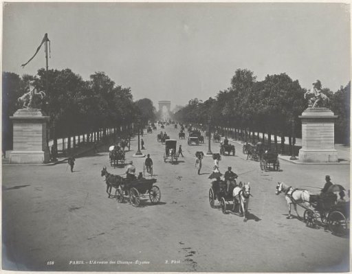 Avenue des Champs-Élysées in Paris, with the Arc de Triomphe in the background