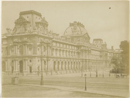 View of the Musée du Louvre in Paris