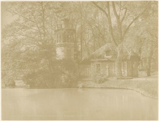 Petit Trianon in the park of Versailles, with farm and Marlborough Tower