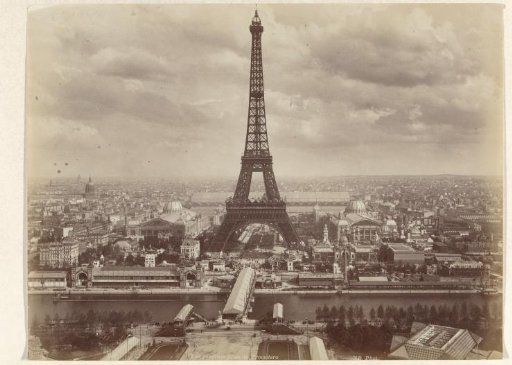 View of the Eiffel Tower and the Champ de Mars during the World's Fair of 1889, Paris