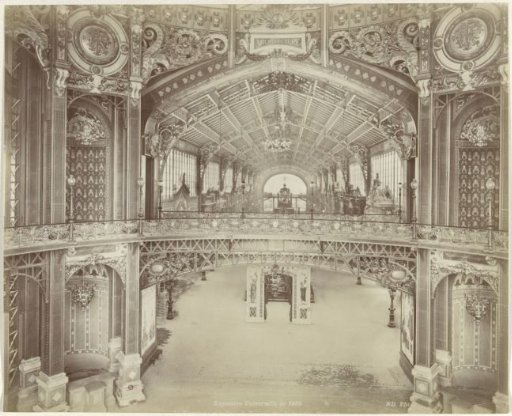 Exhibition hall at the World Exhibition of 1889 in Paris