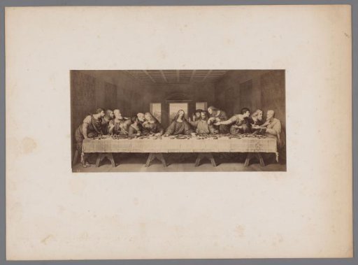 The Last Supper by Leonardo da Vinci, photograph after engraving