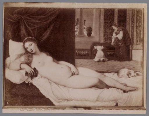 Photographic reproduction of the painting The Venus of Urbino by Titian