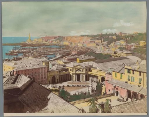 View of the Station and the Harbour of Genoa