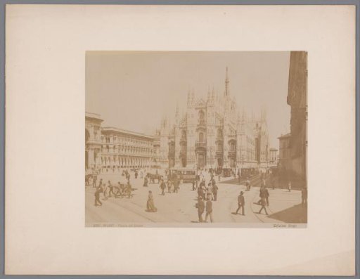View of the square in front of the Cathedral of Milan, Italy