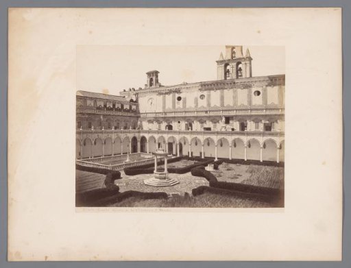 Courtyard of the Charterhouse of Saint Martin in Naples, Italy