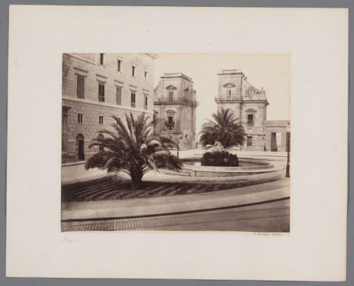 View of a square in Naples, Italy